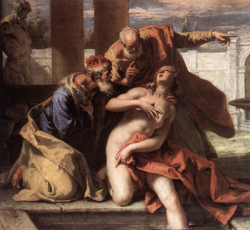 RICCI, Sebastiano Susanna and the Elders oil painting image